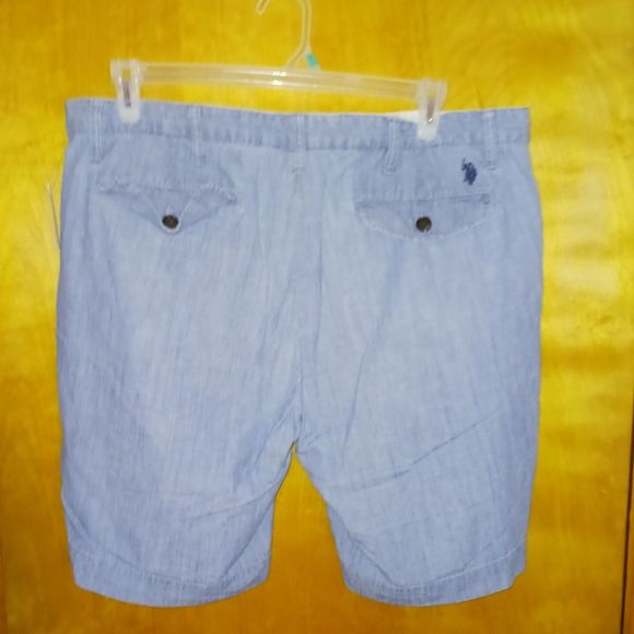 US Polo Association Men's Shorts Blue Size 40 Flat Front - Picture 2 of 5